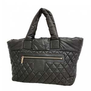 Chanel Coco Cocoon Tote Bag, Nylon, Black, Women's